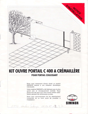 Manuel du propriétaire | SIMINOR C400 Manuel utilisateur | Fixfr