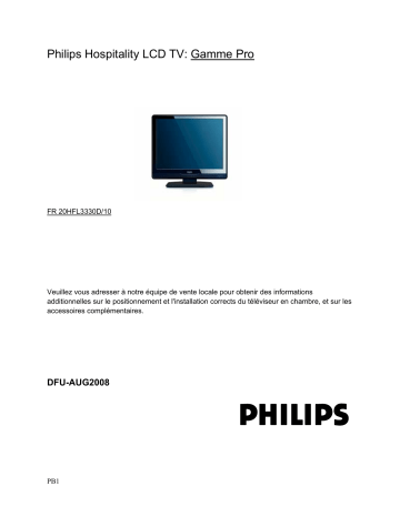 Manuel du propriétaire | Philips 20HFL3330D Manuel utilisateur | Fixfr