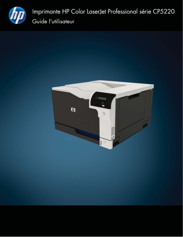 Color LaserJet CP5225n | Color LaserJet CP5225 | Manuel du propriétaire | HP COLOR LASERJET PROFESSIONAL CP5225DN Manuel utilisateur | Fixfr