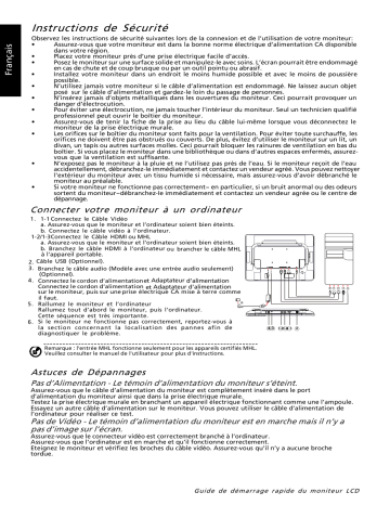 Acer FT220HQL Manuel du propriétaire | Fixfr