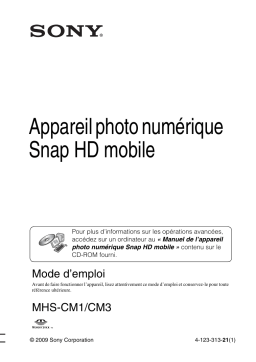 Sony MHS-CM1/V Manuel du propriétaire