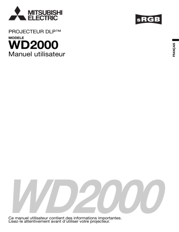 Manuel du propriétaire | Mitsubishi WD2000 Manuel utilisateur | Fixfr