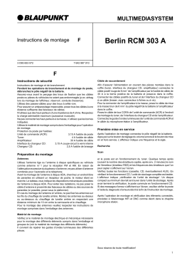 Blaupunkt BERLIN RCM 303A Manuel du propriétaire