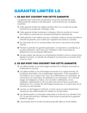 LG LG 1400 Manuel du propriétaire | Fixfr