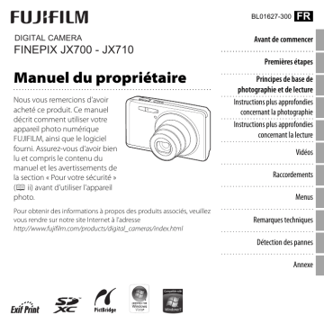 Fujifilm FINEPIX JX710 Manuel du propriétaire | Fixfr