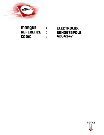 Electrolux EDH3675PDW Manuel du propriétaire | Fixfr