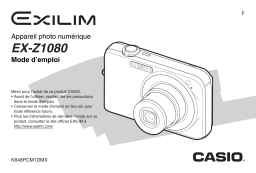 Casio Exilim EX-Z1080 Manuel du propriétaire