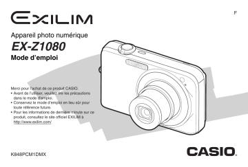 Casio Exilim EX-Z1080 Manuel du propriétaire | Fixfr