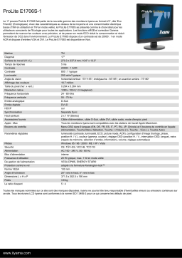 iiyama PROLITE E1706S-1 Manuel utilisateur