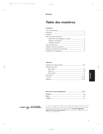 32PW8005 | Philips 28PW8005 Manuel du propriétaire | Fixfr