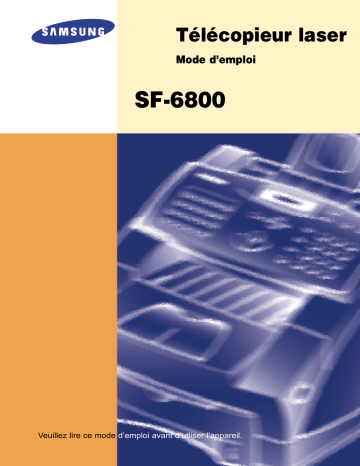 Samsung SF-6800 Manuel du propriétaire | Fixfr