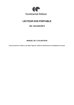 CONTINENTAL EDISON CELDDDVBT4 Manuel du propriétaire