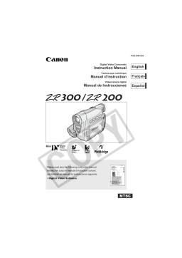 Canon ZR200 Manuel du propriétaire