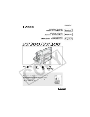 Canon ZR200 Manuel du propriétaire | Fixfr