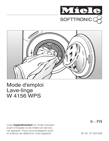 Miele W 4156 WPS Manuel du propriétaire | Fixfr