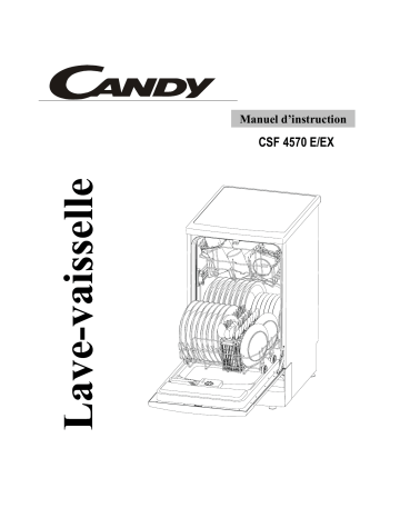 Candy CSF 4570 E-EX Manuel du propriétaire | Fixfr