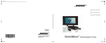 Bose VIDEOWAVE Manuel du propriétaire | Fixfr