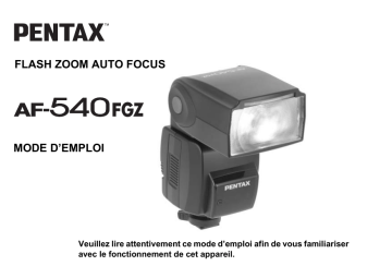 Pentax AF 540 FGZ Manuel du propriétaire | Fixfr