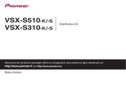 Pioneer VSX-S510-S Manuel du propriétaire
