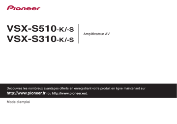 Pioneer VSX-S510-S Manuel du propriétaire | Fixfr
