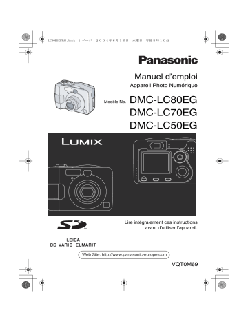 LUMIX DMC-LC80EG | LUMIX DMC-LC50EG | Panasonic LUMIX DMC-LC70EG Manuel du propriétaire | Fixfr