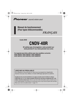 Pioneer CNDV-40R Manuel utilisateur