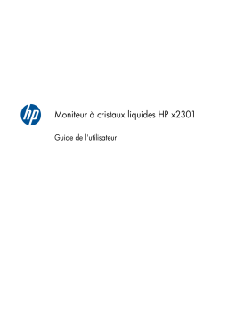 HP x2301 Manuel du propriétaire