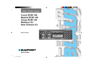 New Orleans DJ | Como RCM 148 | TEXAS RCM 148 | MADISON DJ AG | Madison DJ | Blaupunkt MADRID RCM 148 Manuel du propriétaire | Fixfr