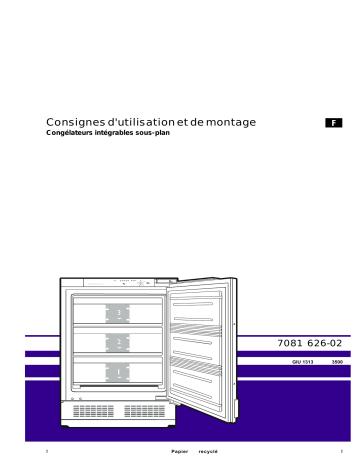 Liebherr GIU 1313 Manuel du propriétaire | Fixfr