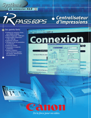 Canon IR PASS 60PS Manuel du propriétaire | Fixfr