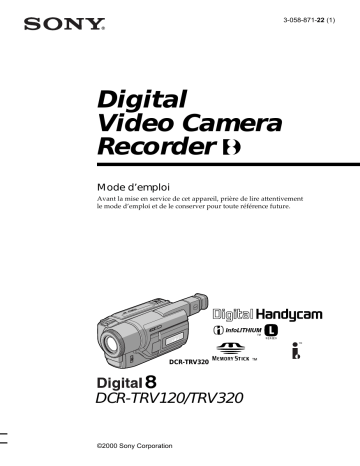 DCR-TRV320 | Sony DCR-TRV120 Manuel du propriétaire | Fixfr