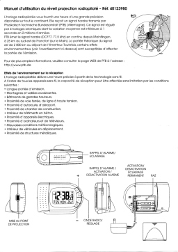 NATURE & DECOUVERTES REVEIL PROJECTION 40123980 Manuel utilisateur