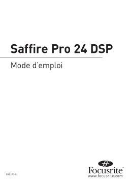 Focusrite Saffire Pro 24 DSP Manuel du propriétaire