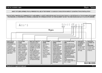 Whirlpool ADG 6353 A TR IX Manuel du propriétaire | Fixfr