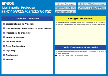 Epson EB-S02H Manuel du propriétaire | Fixfr