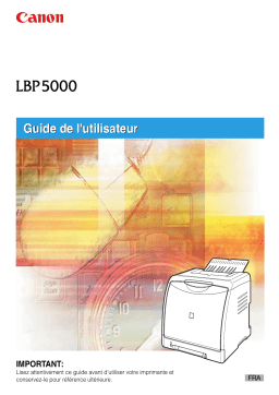 Canon LASERSHOT LBP5000 Manuel du propriétaire