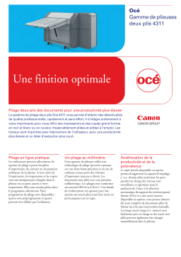 Canon OCE 4311 FULLFOLD Manuel du propriétaire