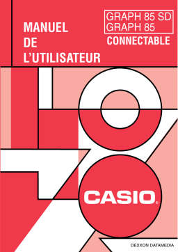 Casio GRAPH 85 SD Manuel du propriétaire