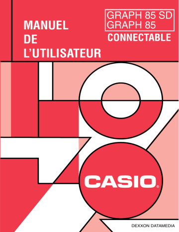 Casio GRAPH 85 SD Manuel du propriétaire | Fixfr