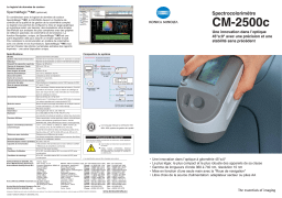 KONICA CM-2500C Manuel utilisateur