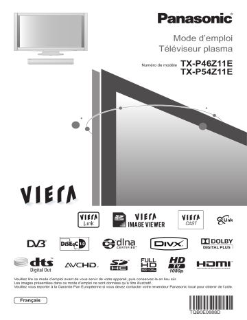 TX-P54Z11E | Panasonic TX-P46Z11E Manuel du propriétaire | Fixfr