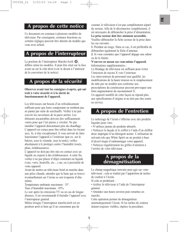 Thomson ITC008 Manuel du propriétaire | Fixfr