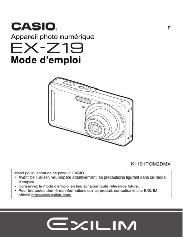 Casio EXILIM EX-Z19 Manuel du propriétaire | Fixfr