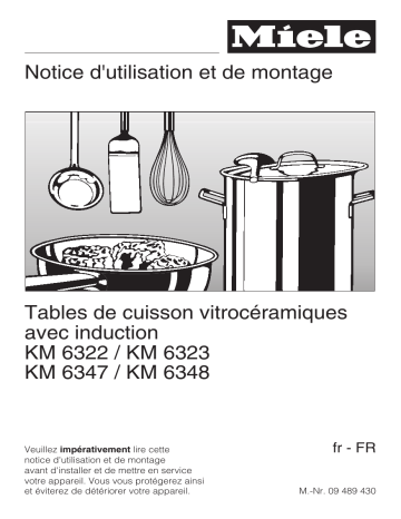 KM 6348 | KM 6323 | Miele KM 6347 Manuel du propriétaire | Fixfr