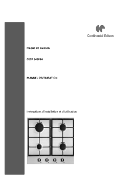 CONTINENTAL EDISON CECP645FSA Manuel utilisateur