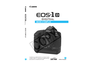 Canon EOS 1D Manuel du propriétaire | Fixfr