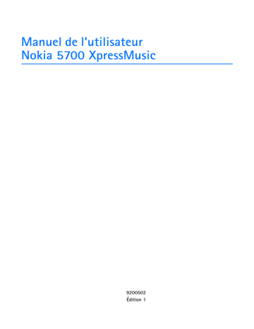 Nokia 5700 XpressMusic Manuel du propriétaire | Fixfr