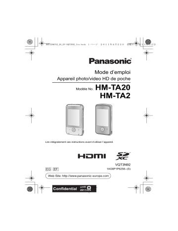 HM-TA2EG | HM-TA20EF | Panasonic HM-TA20EG Manuel du propriétaire | Fixfr