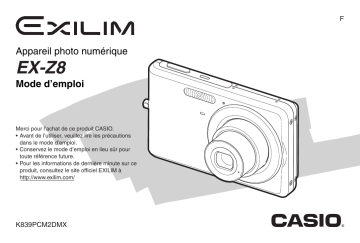 Casio EX-Z8 Manuel du propriétaire | Fixfr