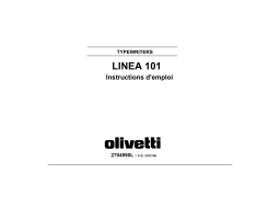 Olivetti LINEA 101/510 Manuel du propriétaire